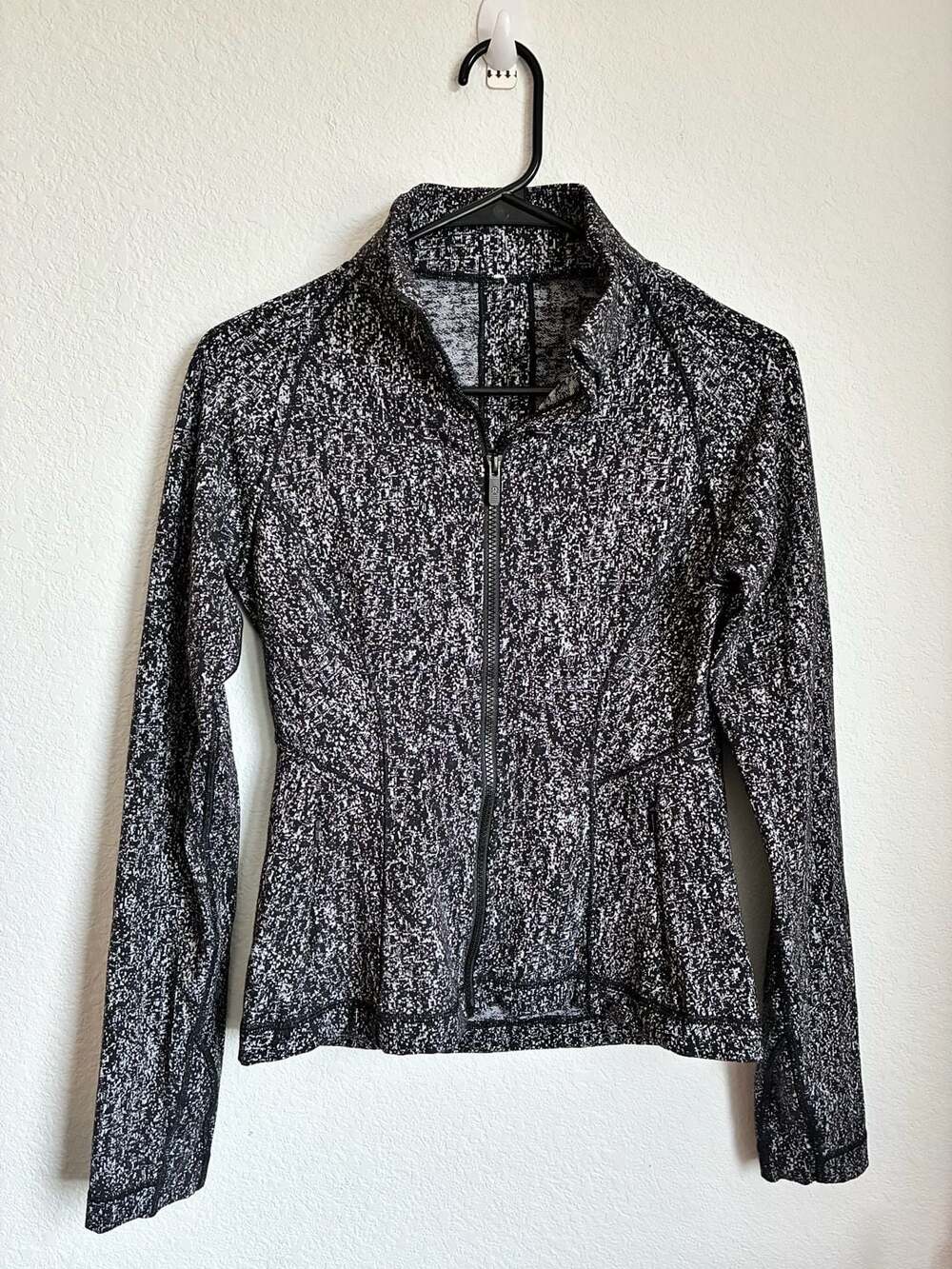 Lululemon Lightly Jacket Luon Suited Jacquard Black White Size 6